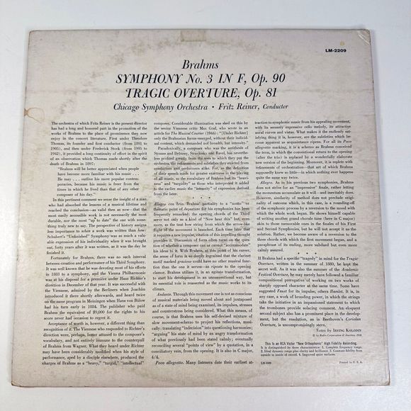 Brahms Symphony No. 3 by the Chicago Symphony Orchestra - Picture 2 of 6